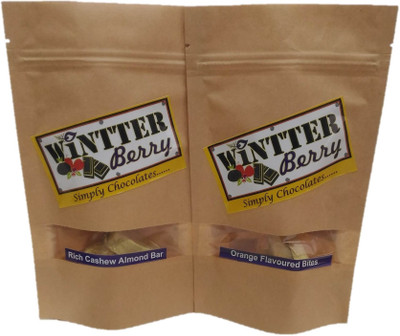 

wintter berry combo pack of milk cashew almond bar and orange flavored chocolate Bars(Pack of 2, 240 g)