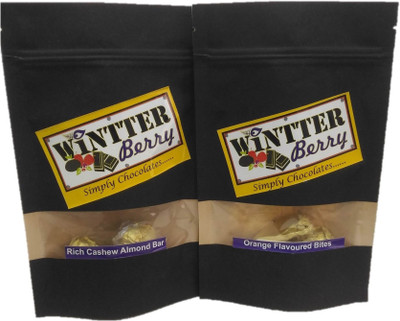 

wintter berry combo pack of dark cashew almond bar and orange flavored chocolate Bars(Pack of 2, 240 g)