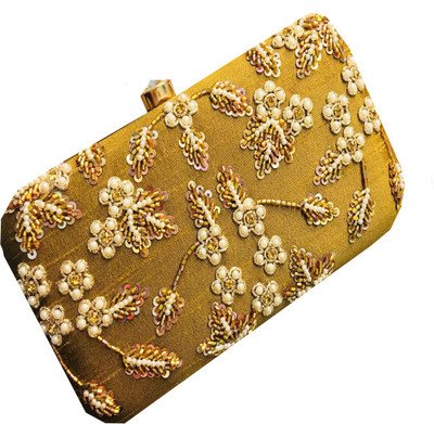 

Craftbazaar Party Gold Clutch