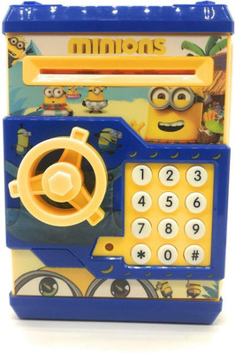 

Funnytool Mini Piggy Bank Safe Box Money Coin ATM Bank Toy ATM Machine Kids Gift Money Box Digital Saving Boxes Coin Bank(Yellow)
