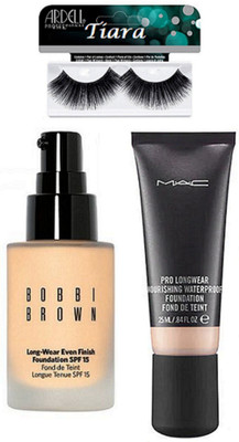 

tiara Eyelashes , Bobbi Brown Foundation And Pro Long Wear Foundation(Set of 3)