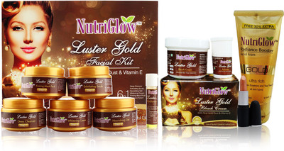 

NutriGlow Set of Luster Gold facial, Bleach anf Face Wash Kit with Lipstick Free(Set of 1)