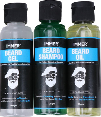 

Immer 3 in 1 Beard Gel + Beard Oil + Beard Shampoo Combo Kit(Set of 3)