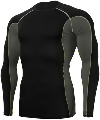 

ZESTEEZ WERVG Men Compression(Black, Grey Full Sleeve