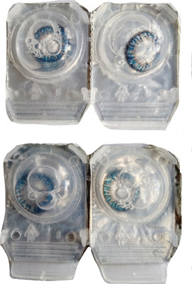 

drr Eye contact Lanse Monthly Contact Lens(0, Sky blue, Pack of 2)