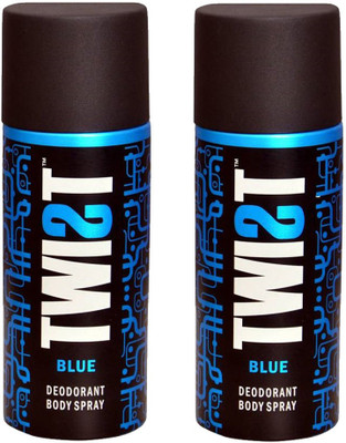 

TWIST Blue Pack Of 2 Deodorant Spray - For Men & Women(150 ml, Pack of 2)