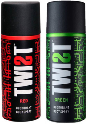 

TWIST Red & Green Deodorant Spray - For Men & Women(150 ml, Pack of 2)