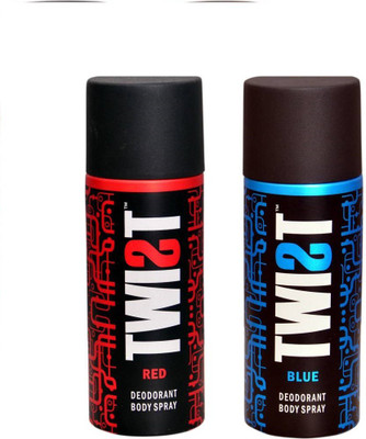 

TWIST Red & Blue Deodorant Spray - For Men & Women(150 ml, Pack of 2)