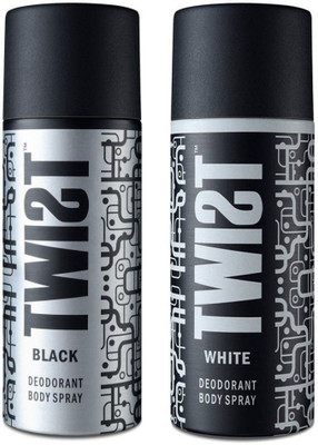 

TWIST Black & White Deodorant Spray - For Men & Women(150 ml, Pack of 2)