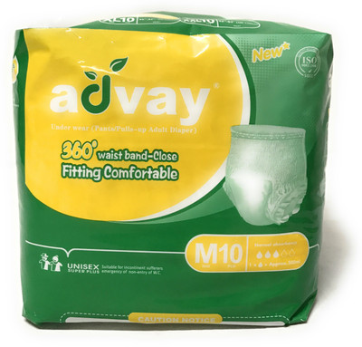 advay Medicated Pull up / Pants Adult Diaper Pant M - M(10 Pieces)