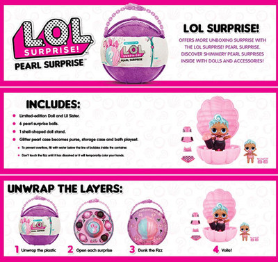 

IndusBay LOL Surprise! Big Pearl Surprise Pink(Pink)