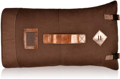 

Golden RIders (Expandable) Roll on Round Duffle Bag - Canvas/Leather Duffle Travel Bag - duffle travelling bag Travel Duffel Bag(Brown)