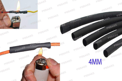 

Robodo Heat Shrink Insulating Tube - 4 mm Black 5 meter,Voltage 50-600-Raining Electronic Components Electronic Hobby Kit