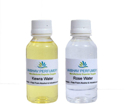 

VAIBHAV PERFUMERY Kewra Water And Rose Water 100 ML Combo of 02(100 ml)