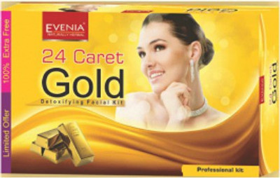 

evenia 24 CARET GOLD DETOXIFYING FACIAL KIT (200GM) 200 g(Set of 5)