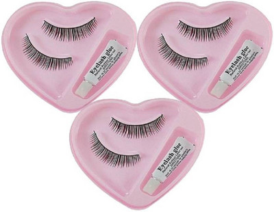 

BETRENDING false eyelash with glue set [pack of 3] waterproof & reusable(Pack of 3)