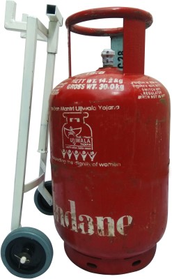 LEKSHYA GAS CYLINDER TROLLEY HEAVY DUTY Gas Cylinder Trolley(White)