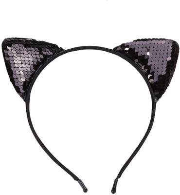 

Siddiva Black Cat Ear Hairband/ Headband For baby Girls/ Women Hair Band, Head Band(Black)