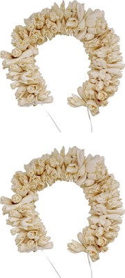 

Fully Flower Hair Gajra Accessories Hair Accessory Set(White)