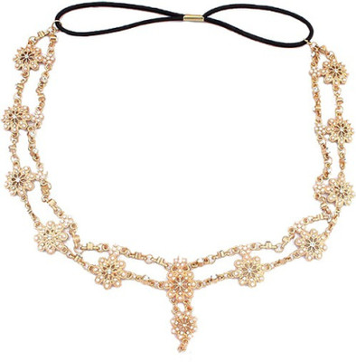 

Rominks The Style Shop ROMINKS Crystal Bohemian Women Head Chain Wedding Party Hair Accessories Bohemian Headpiece Hair Chain(Gold)