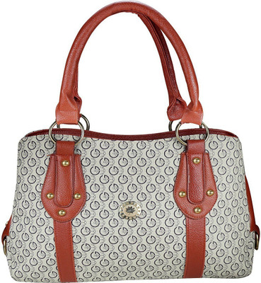 

MINAAR Hand-held Bag(Grey, White, Brown), Brown;grey;white