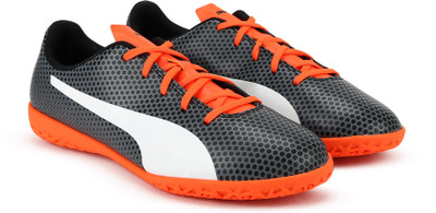 

Puma Boys & Girls Lace Football Shoes(Black, Black white orange
