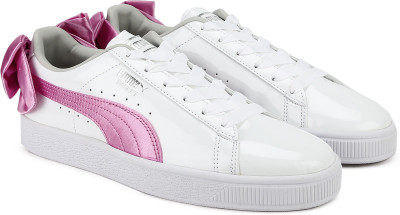 

Puma Girls Lace Sneakers(White, Gray violet