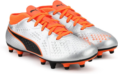 

Puma Boys & Girls Lace Football Shoes(Silver, Black