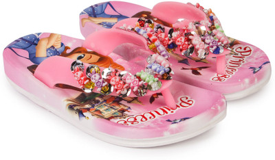 

Feet Essentials Girls Slip On Slipper Flip Flop(Pink