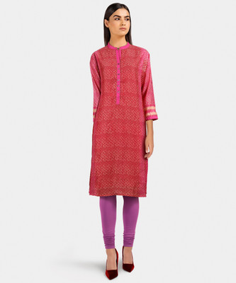 BIBA Women Printed Straight Kurta(Multicolor)