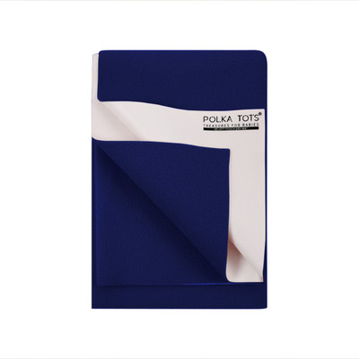 Polka Tots Velvet Baby Bed Protecting Mat(Dark Blue