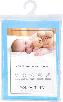 

Polka Tots Velvet Baby Bed Protecting Mat(Blue