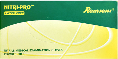 

Romsons NITRI-PRO LATEX FREE NITRILE MEDICAL EXAMINATION GLOVES,SIZE MEDIUM, 100 PCs. PACK Nitrile Examination Gloves(Pack of 100)