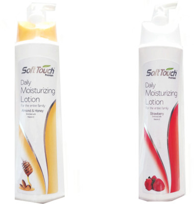 

Soft Touch Daily Moisturizing Lotion-Almond & Honey AND Strawberry Enriched With Vitamin E.(500 ml)