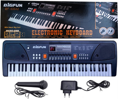 

BigFun 61 keys BF-630A2 Electronic Piano Keyboard with LED Display & Microphone(Black)