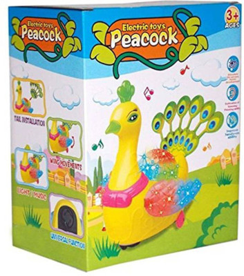 

lifestylesection Colourful Peacock with Flashing Light and Sound Toy for Kids (Multicolor)(Multicolor)