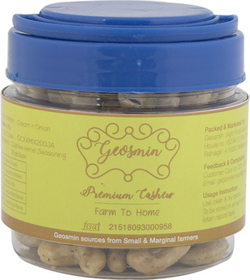 

GEOSMIN Onion n Cream Flavour Roasted Premium Cashew Nuts Cashews(200 g, Mason Jar)
