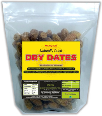 

Markstor Naturally Dried Dry Dates(1 kg, Pouch)
