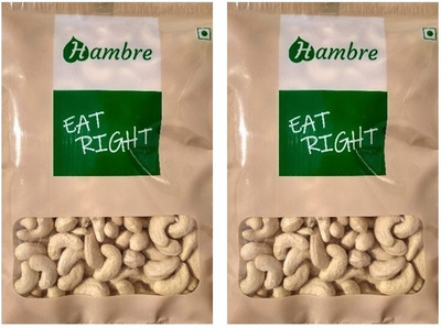 

Hambre Cashewnut Premium Grade, Kaju W320, 300g each, Pack of 2 Cashews(600 g, Pouch)