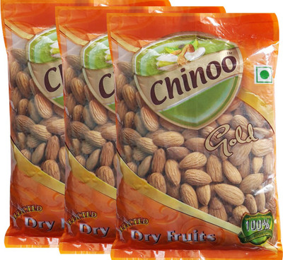 

Chinoo California Almonds, 3 Pack of 250g Each Almonds(750 g, Pouch)