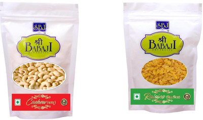 

Shree BABAJI Pack of Two {Cashew(Kaju) 200 grams and Raisins(Kismiss)200 grams) Assorted Nuts(400 g, Box)
