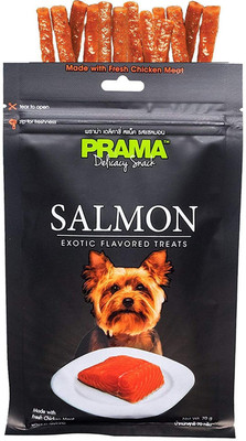 

Prama Fresh Chicken Meat Exotic Flavored Salmon Dog Treat(70 g, Pack of 8)