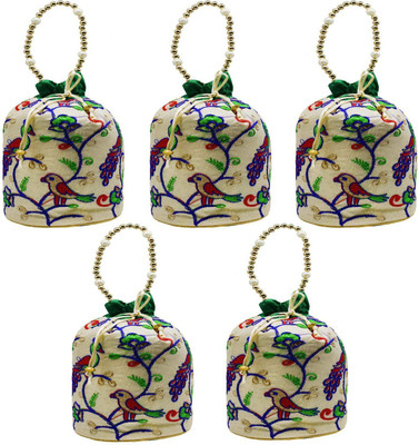 

Bagaholics Wedding gift Ethnic Silk Potli Batwa Pouch Bag with Embroidery return gift Potli(Green)