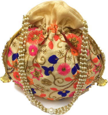 

Shubh Shagun Wedding Partywer Handbag Clutch Purses Potli(Multicolor)