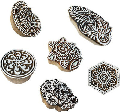 skart wooden printing blocks22 Printing Blocks(Pack of 6)