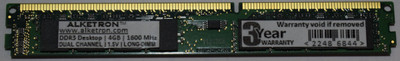 

Alketron | Desktop | 1600 MHz | LONG-DIMM |240 PIN | DDR3 4 GB (Dual Channel) PC (Alketron™ DDR3 4GB)