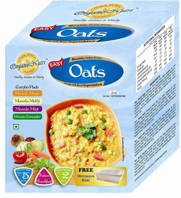 

organonutri Oats - Combo Pack: Masala Magic, Masala Mint, Masala Methi, Masala Coriander (1 Box - 10 Pouches) 400 g