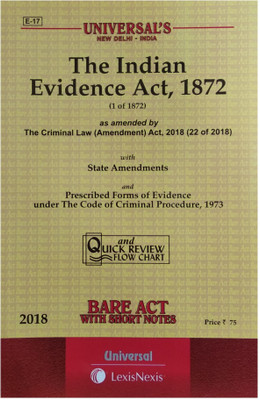 The Indian Evidence Act 1872 Bare Act With Short Notes(Paperback, Universal's)