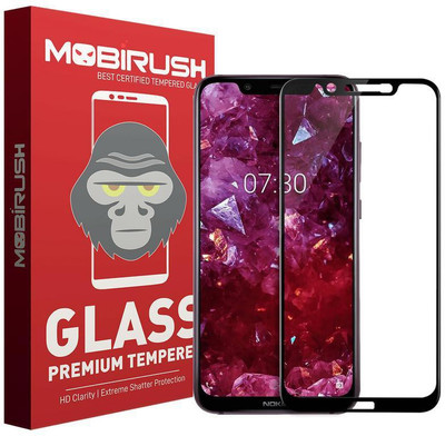 MOBIRUSH Edge To Edge Tempered Glass for Nokia 8.1(Pack of 1)