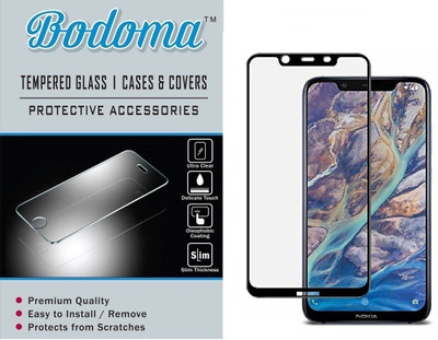 Bodoma Edge To Edge Tempered Glass for Nokia7.1(Pack of 1)